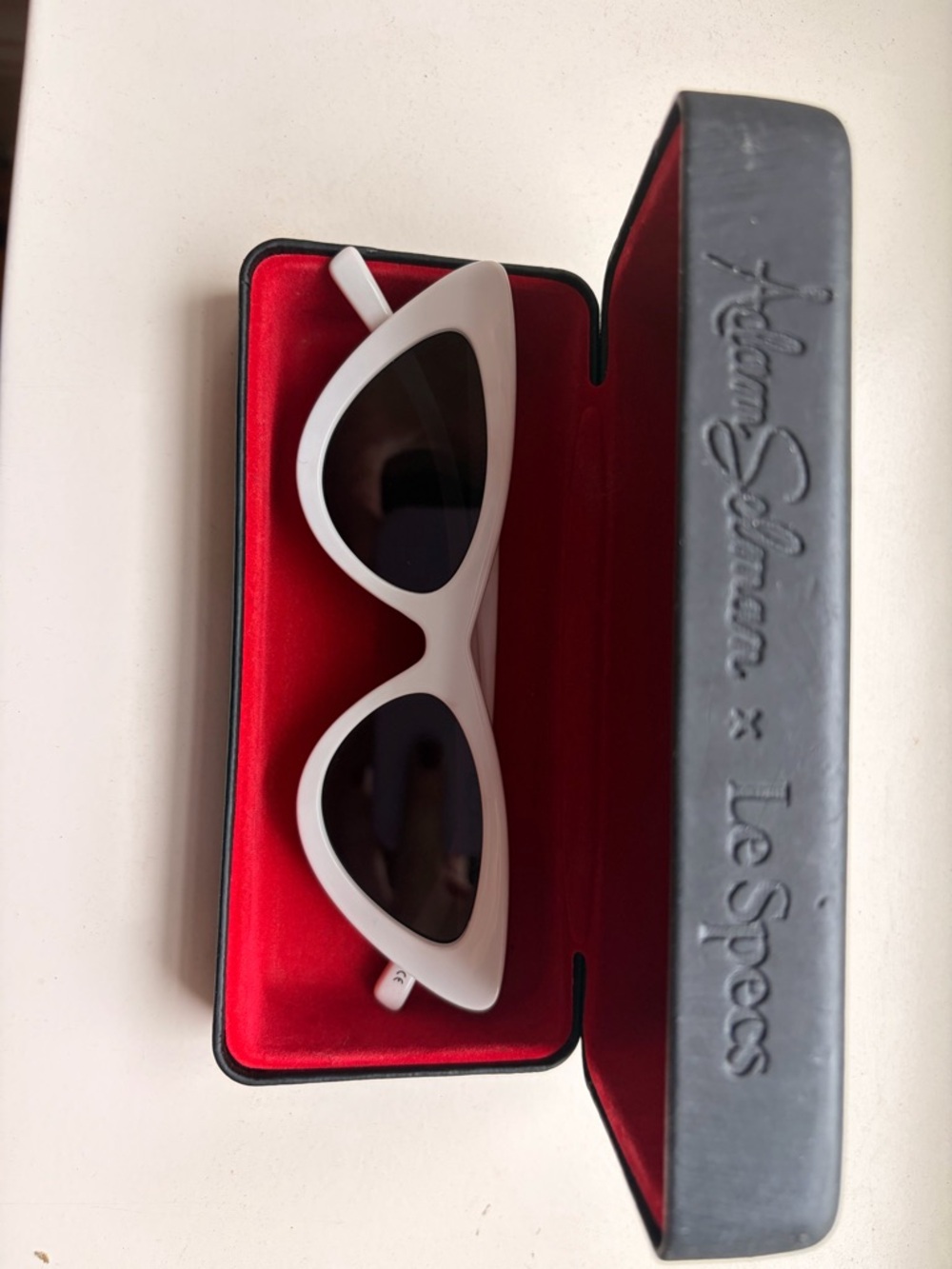 Adam Selman Le Specs Last Lolita White Sunglasses